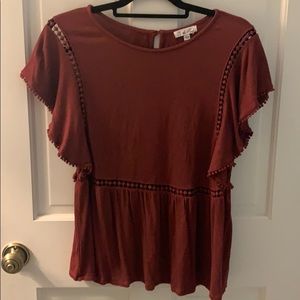 Anthropologie Women’s XS Rust Color Blouse